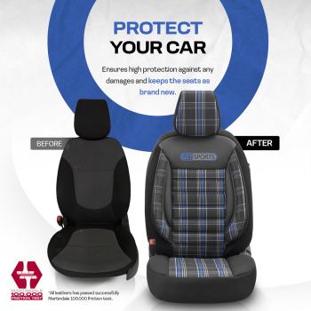 Auto Sitzbezug Set Universal Vorne und Hinten Komfortabel Komplett Set